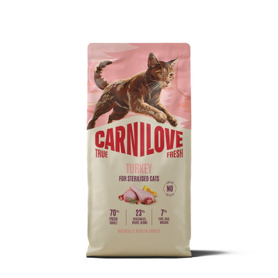 Корм сухий Carnilove True Fresh Turkey Sterilised для стерилізованих котів індичка 6 кг Корм сухий Carnilove True Fresh Turkey Sterilised для стерилізованих котів індичка 6 кг