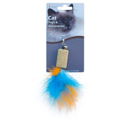 Іграшка Eastland з пір'ям для котів, пробкове дерево, 4х2.2 см Іграшка Eastland з пір'ям для котів, пробкове дерево, 4х2.2 см