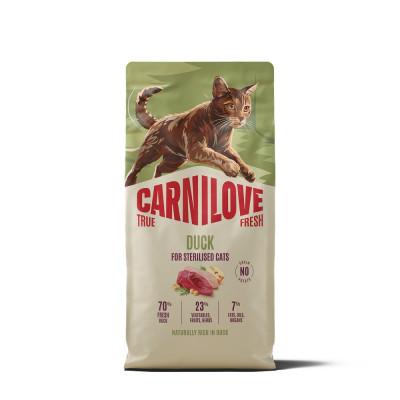 Корм сухий Carnilove True Fresh Duck Sterilised для стерилізованих котів качка 6 кг Корм сухий Carnilove True Fresh Duck Sterilised для стерилізованих котів качка 6 кг
