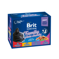 Корм вологий Brit Premium Cat Family Plate pouches набір паучів сімейна тарілка для котів асорті 4 смаки 100 г х 12 шт. Корм вологий Brit Premium Cat Family Plate pouches набір паучів сімейна тарілка для котів асорті 4 смаки 100 г х 12 шт.