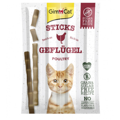 Ласощі GimCat для котів палички з м_ясом птиці 4 шт по 5 г Ласощі GimCat для котів палички з м_ясом птиці 4 шт по 5 г