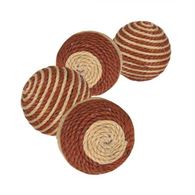 Іграшка Trixie М'яч смугастий для котів, d:4,5 см (сизаль) Іграшка Trixie М'яч смугастий для котів, d:4,5 см (сизаль)