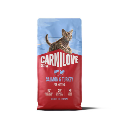 Корм сухий Carnilove Active Salmon & Turkey Kitten для кошенят лосось та індичка 6 кг Корм сухий Carnilove Active Salmon & Turkey Kitten для кошенят лосось та індичка 6 кг