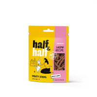 Ласощі Half&Half м’ясні смужечки з креветкою для котів, 50 г Ласощі Half&Half м’ясні смужечки з креветкою для котів, 50 г
