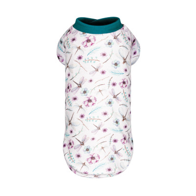 Футболка Pet Fashion Flora для собак бавовна трикотаж біла з квітковим принтом XХS Футболка Pet Fashion Flora для собак бавовна трикотаж біла з квітковим принтом XХS