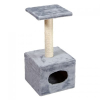 Дряпка Природа Д1 з будкою сіра, 32x32x65 см Дряпка Природа Д1 з будкою сіра, 32x32x65 см