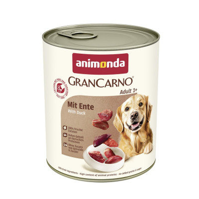 Корм вологий GranCarno Adult with Duck для дорослих собак з качкою 800 г Корм вологий GranCarno Adult with Duck для дорослих собак з качкою 800 г