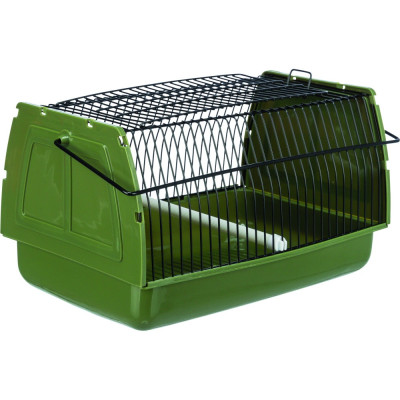 Переноска Trixie  для птахів та гризунів   пластик зелена  2*14*15см