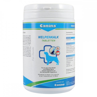 Мінеральний комплекс Canina Welpenkalk для цуценят та молодих собак 1 кг 1000 табл. Мінеральний комплекс Canina Welpenkalk для цуценят та молодих собак 1 кг 1000 табл.