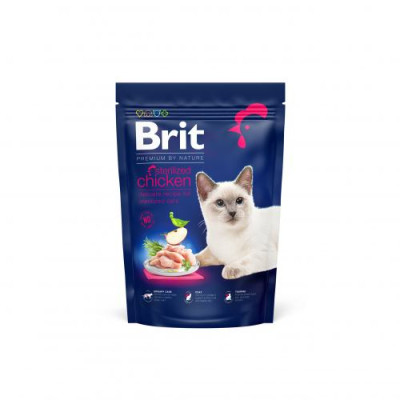 Сухий корм Brit Premium Cat by Nature Sterilised для стерилізованих котів, з куркою, 800 г Сухий корм Brit Premium Cat by Nature Sterilised для стерилізованих котів, з куркою, 800 г