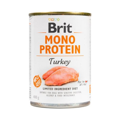 Вологий корм Brit Mono Protein Turkey для собак, з індичкою, 400 г Вологий корм Brit Mono Protein Turkey для собак, з індичкою, 400 г
