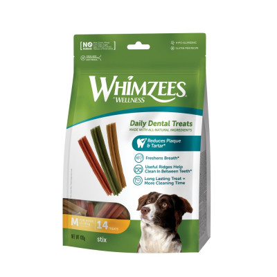 Ласощі Whimzees Stix д/собак у формі паличок M 14 шт Ласощі Whimzees Stix д/собак у формі паличок M 14 шт
