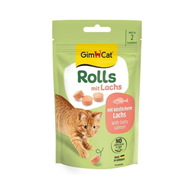 Ласощі GimCat ROLLS для котів зі смаком лосося 40 г