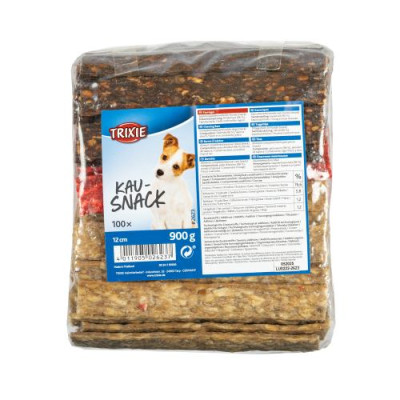 Пластини Trixie для собак жувальні мікс натурaльна шкіра 12 см 100 шт/уп Пластини Trixie для собак жувальні мікс натурaльна шкіра 12 см 100 шт/уп