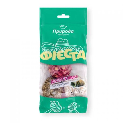 Десерт Природа Фієста «Кульки» для гризунів, 70 г Десерт Природа Фієста «Кульки» для гризунів, 70 г