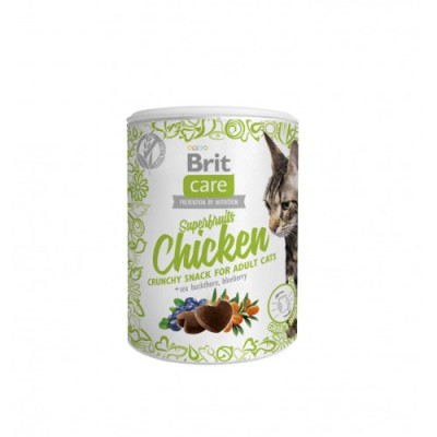 Ласощі для котів Brit Care Cat Snack Superfruits Chicken, курка 100 г Ласощі для котів Brit Care Cat Snack Superfruits Chicken, курка 100 г