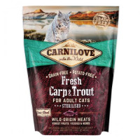 Сухий корм Carnilove Fresh Carp & Trout для стерилізованих котів, риба, 400 г Сухий корм Carnilove Fresh Carp & Trout для стерилізованих котів, риба, 400 г
