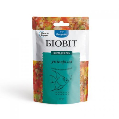 Корм Природа Біовіт «Универсал» для цихлід та яскраво-забарвлених риб, пластинчатий, 10 г Корм Природа Біовіт «Универсал» для цихлід та яскраво-забарвлених риб, пластинчатий, 10 г