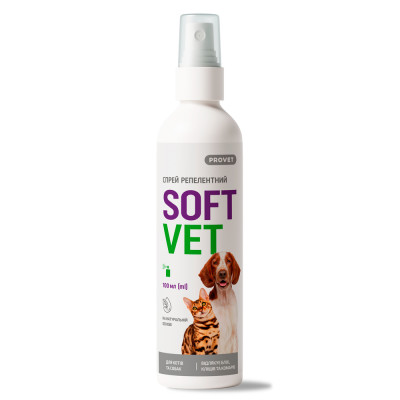 Спрей Provet SOFTVET репелентний для котів та собак 100 мл Спрей Provet SOFTVET репелентний для котів та собак 100 мл