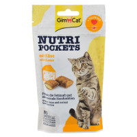 Витаминное лакомство GimCat Nutri Pockets для кошек, сыр с таурином, 60 г Витаминное лакомство GimCat Nutri Pockets для кошек, сыр с таурином, 60 г