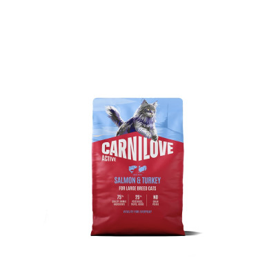 Корм сухий Carnilove Active Salmon & Turkey Large Breed для котів великих порід лосось та індичка 2 кг Корм сухий Carnilove Active Salmon & Turkey Large Breed для котів великих порід лосось та індичка 2 кг