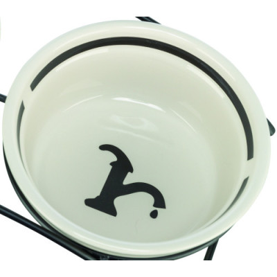 Миска Trixie Water керамічна для собак 1,6 d 20 см біло-чорна Миска Trixie Water керамічна для собак 1,6 d 20 см біло-чорна