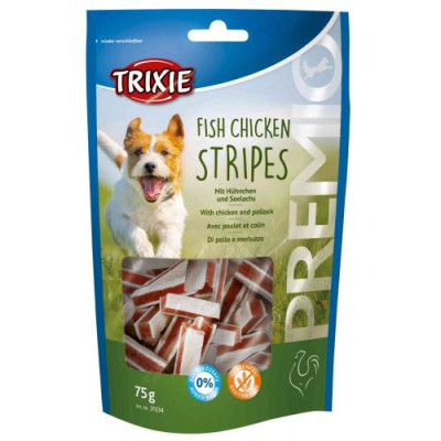 Ласощі Trixie Premio Fish Chicken Stripes для собак палички з куркою та лососем 75 г