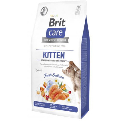 Сухий корм Brit Care Cat by Nutrition Kitten Gentle Digestion Strong Immunity для кошенят, з лососем, 7 кг Сухий корм Brit Care Cat by Nutrition Kitten Gentle Digestion Strong Immunity для кошенят, з лососем, 7 кг