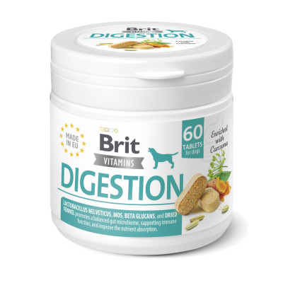 Вітаміни Brit Vitamins Digestion для собак для травлення 60 таблеток Вітаміни Brit Vitamins Digestion для собак для травлення 60 таблеток