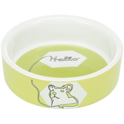 Миска Trixie для гризунів Hello Hamster хом як керамічна 8 см 90 мл Миска Trixie для гризунів Hello Hamster хом як керамічна 8 см 90 мл
