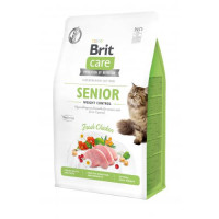 Сухий корм Brit Care Cat GF Senior Weight Control для котів похилого віку з надмірною вагою, курка, 400 г Сухий корм Brit Care Cat GF Senior Weight Control для котів похилого віку з надмірною вагою, курка, 400 г