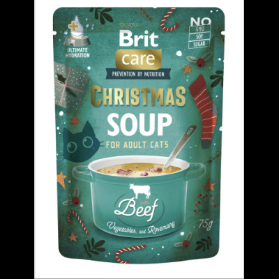Корм вологий Brit Care Christmas Beef Soup для котів різдвяний суп з яловичиною 75 г
