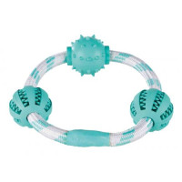 Іграшка Trixie Denta Fun Кільце-канат для собак, з м'ячами для чищення зубів, з м'ятою, 20 см (гума) Іграшка Trixie Denta Fun Кільце-канат для собак, з м'ячами для чищення зубів, з м'ятою, 20 см (гума)