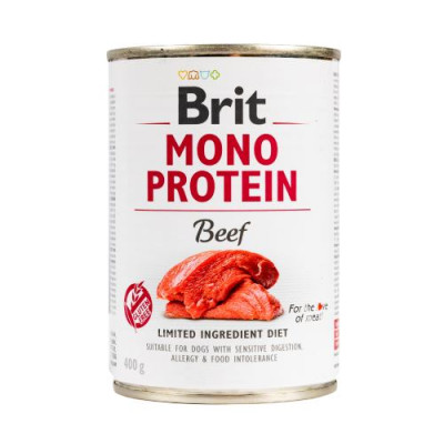 Вологий корм Brit Mono Protein Beef для собак, з яловичиною, 400 г Вологий корм Brit Mono Protein Beef для собак, з яловичиною, 400 г