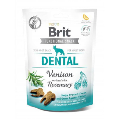 Функціональні ласощі Brit Care Dental оленина з розмарином для собак, 150 г Функціональні ласощі Brit Care Dental оленина з розмарином для собак, 150 г