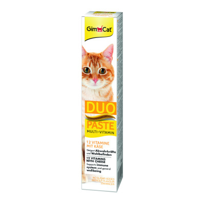 Паста GimCat DUO PASTE Multi-vitamin 12 vitamins with cheese для котів усіх порід 12 вітамінів та сир 50г Паста GimCat DUO PASTE Multi-vitamin 12 vitamins with cheese для котів усіх порід 12 вітамінів та сир 50г
