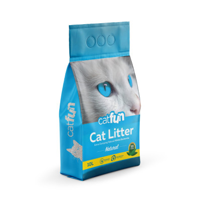 Наповнювач Catfun для котячих туалетів бентонітовий натуральний 10 л