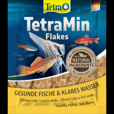 Корм сухий Tetra Min Flakes для тропічних акваріумних рибок в пластівцях 12 г