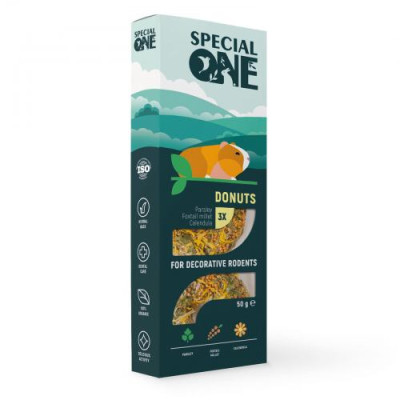 Пончики Speciаl One «Петрушка, чумиза, календула» для декоративних гризунів, 50 г Пончики Speciаl One «Петрушка, чумиза, календула» для декоративних гризунів, 50 г
