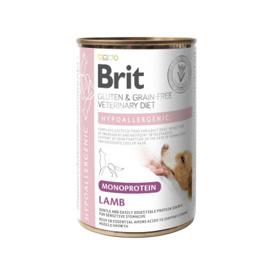 Корм вологий Brit VetDiet Hypoallergenic Lamb для собак із харчовою алергією з ягням 400 г Корм вологий Brit VetDiet Hypoallergenic Lamb для собак із харчовою алергією з ягням 400 г