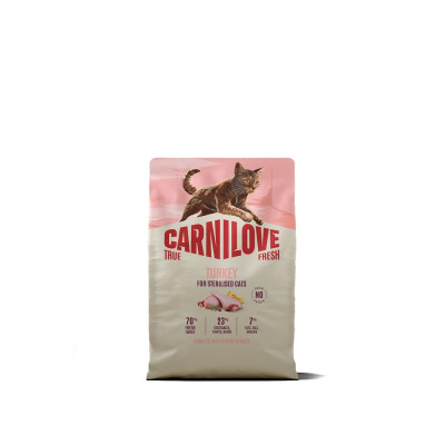 Корм сухий Carnilove True Fresh Turkey Sterilised для стерилізованих котів індичка 2 кг Корм сухий Carnilove True Fresh Turkey Sterilised для стерилізованих котів індичка 2 кг