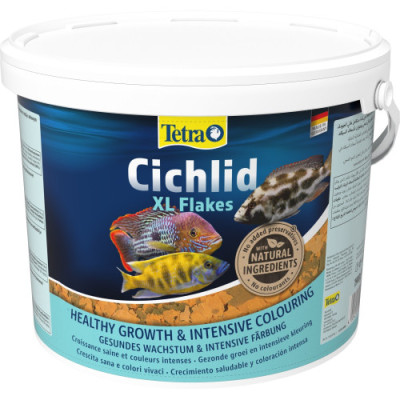 Корм Tetra Cichlid XL Flakes для рибок цихлід, 1,9 кг (пластівці) Корм Tetra Cichlid XL Flakes для рибок цихлід, 1,9 кг (пластівці)
