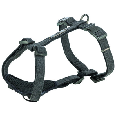 Шлея Trixie CityStyle H-harness для собак бавовна L–XL 75–120 см 25 мм чорна Шлея Trixie CityStyle H-harness для собак бавовна L–XL 75–120 см 25 мм чорна