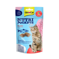 Ласощі для котів GimCat Nutri Pockets Fish Лосось 60 г Ласощі для котів GimCat Nutri Pockets Fish Лосось 60 г