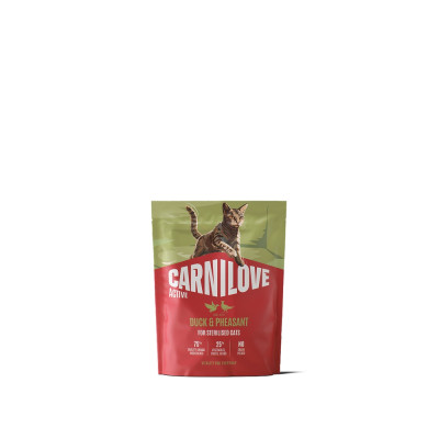 Корм сухий Carnilove Active Duck & Pheasant Sterilised для стерилізованих котів качка і фазан 400 г Корм сухий Carnilove Active Duck & Pheasant Sterilised для стерилізованих котів качка і фазан 400 г