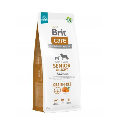Сухий корм Brit Care Dog Grain-free Senior & Light для старіючих собак, беззерновий з лососем, 12 кг Сухий корм Brit Care Dog Grain-free Senior & Light для старіючих собак, беззерновий з лососем, 12 кг