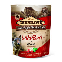 Корм вологий Carnilove Pate Wild Boar with Rosehips пауч для собак з диким кабаном і шипшиною 300 г Корм вологий Carnilove Pate Wild Boar with Rosehips пауч для собак з диким кабаном і шипшиною 300 г