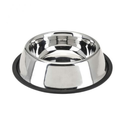 Миска SWI металева з гумовим обідком для собак, 475 мл Миска SWI металева з гумовим обідком для собак, 475 мл