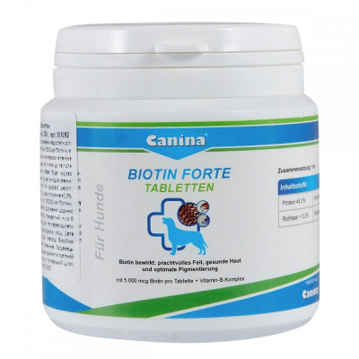 Вітамінний комплекс Canina Biotin Forte Tabletten для собак Біотин інтенсивний курс для шерсті 100 г 30 табл. Вітамінний комплекс Canina Biotin Forte Tabletten для собак Біотин інтенсивний курс для шерсті 100 г 30 табл.