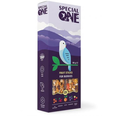 Палички Speciаl One «Фруктові» для хвилястих папуг, 90 г Палички Speciаl One «Фруктові» для хвилястих папуг, 90 г